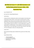 RN HESI Exit Exam V1 with NGN Questions and Verified Rationalized Answers 2026&comma; 100&percnt; Guarantee Pass