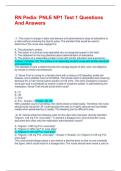 RN Pedia&colon; PNLE NP1 Test 1 Questions And Answers