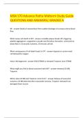 MSN 570 Advance Patho Midterm Study Guide  QUESTIONS AND ANSWERS&vert; GRADED A