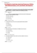 Test Bank for Analyzing American Democracy Politics  and Political Science&comma; 2e by Jon Bond &lpar;All Chapters&rpar;