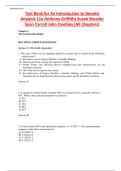 Test Bank for An Introduction to Genetic  Analysis 11e Anthony Griffiths Susan Wessler  Sean Carroll John Doebley &lpar;All Chapters&rpar; 