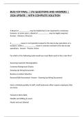 BUSI 439 FINAL &vert; 176 QUESTIONS AND ANSWERS &vert; 2026 UPDATE &vert; WITH COMPLETE SOLUTION