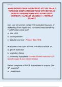 WHNP BOARD EXAM 2026 NEWEST ACTUAL EXAM 2  VERSIONS COMPLETEQUESTIONS WITH DETAILED  VERIFIED ANSWERS&vert;&vert;VERIFIED EXAM&excl;&excl; &lpar;100&percnt;  CORRECT&rpar; &sol; ALREADY GRADED A&plus; &sol;&sol; NEWEST  EXAM&excl;&excl;&excl;&excl;
