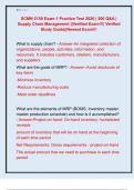 SCMN 2150 Exam 1 Practice Test 2026 &vert; 200 Q&A &vert;  Supply Chain Management &vert;&vert;Verified Exam&excl;&excl;&excl;&vert; Verified  Study Guide&vert;&vert;Newest Exam&excl;&excl;&excl; 