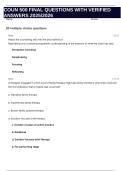 COUN 500 FINAL QUESTIONS WITH VERIFIED ANSWERS 2025&sol;2026