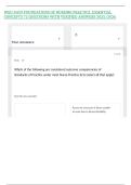 WGU D439 FOUNDATIONS OF NURSING PRACTICE  ESSENTIAL CONCEPTS 72 QUESTIONS WITH VERIFIED ANSWERS 2025&sol;2026&comma;100&percnt;CORRECT