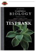Test Bank for Campbell Biology &lpar;9th Edition&rpar; by Urry&comma; Cain&comma; Wasserman&comma; Minorsky & Reece &ndash; Complete All-Chapters Exam and Practice Guide