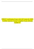 IFMCP Certification Exam with All Correct & 100&percnt; Verified Answers &vert;Actual Complete Exam &vert;Already Graded A&plus;