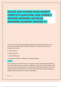 Evolve HESI Pharmacology Exam Comprehensive Study Guide with Verified Answers
