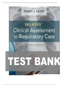 TEST BANK FOR Wilkins' Clinical Assessment in Respiratory Care 9th Edition by Albert J&period; Heuer ISBN&colon;978-0323696999 COMPLETE GUIDE ALL CHAPTERS COVERED 100&percnt; VERIFIED A&plus; GRADE ASSURED&excl;&excl;&excl;&excl;&excl;NEW LATEST UPDATE&excl;&excl;&excl;&excl;&excl;