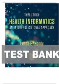 TEST BANK FOR Health Informatics&colon; An Interprofessional Approach 3rd Edition by Lynda R&period; Hardy ISBN&colon; 978-0323711968 COMPLETE GUIDE ALL CHAPTERS COVERED 100&percnt; VERIFIED A&plus; GRADE ASSURED&excl;&excl;&excl;&excl;NEW LATEST UPDATE&excl;&excl;&excl;&excl;