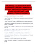 UCF Biology Exit Exam Study Guide Exam Review Questions with Correct Answers&vert;&vert;100&percnt; Guaranteed Pass&vert;&vert;A&plus; Graded&vert;&vert;Updated 2025&sol;2026 Syllabus&vert;&vert;<<Newest Version>>