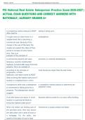 PSI National Real Estate Salesperson Practice Exam 2026-2027 &vert;  ACTUAL EXAM QUESTIONS AND CORRECT ANSWERS WITH  RATIONALE &vert; ALREADY GRADED A&plus; 