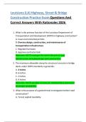 Louisiana &lpar;LA&rpar; Highway&comma; Street & Bridge Construction Practice Exam Questions And Correct Answers With Rationales 2026 