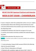 NR 667 CEA FNP Capstone Practicum and Intensive &ndash; Chamberlain University &ndash; Week 8 Exit Exam Study Material