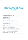 TCFP STRUCTURAL FIREFIGHTING REVIEW  QUESTIONS AND CORRECT ANSWERS