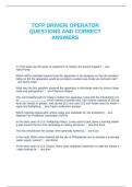 TCFP DRIVER&sol; OPERATOR QUESTIONS AND CORRECT ANSWERS