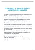 FIRE OFFICER 1 - MULTIPLE CHOICE QUESTIONS AND ANSWERS
