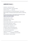 QMB3302 Week 1Questions and Answers 100&percnt; Solved
