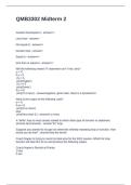 QMB3302 Midterm 2  Questions with Accurate Answers