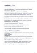 QMB3302 TEST QUESTIONS AND ANSWERS 