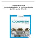 Solution Manual For Accounting 28th Edition by Carl S&period; Warren&comma; Christine Jonick&vert; Verified Chapter's 1 - 26 &vert; Complete