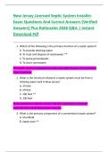 New Jersey Licensed Septic System Installer  Exam Questions And Correct Answers &lpar;Verified  Answers&rpar; Plus Rationales 2026 Q&A &vert; Instant  Download Pdf