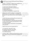 WISE Financial Literacy Certification Practice Questions &sol; Score 100&percnt; &sol; New 2025 Update &sol; Study Guide & Test Bank