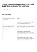 POWER ENGINEERING 2A3 COMPLETE EXAM QUESTIONS AND ANSWERS 2025&sol;2026