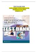 Test Bank For Leddy & Pepper&rsquo;s Professional Nursing 9th Edition by Lucy Hood Chapters 1 - 22 &lpar;Complete Guide A&plus;&rpar;