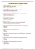 PSYCHIATRIC AND MENTAL HEALTH NURSING  2025&sol;2o26