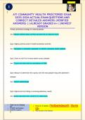 ATI Community Health Proctored Exam 2025&sol;2026 &ndash; Newest Version &vert; Actual Exam Questions with Correct Detailed Answers &vert; A&plus; Verified & Already Graded