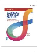 TEST BANK FOR Clinical Nursing Skills&colon; A Concept-Based Approach 4th Edition by Pearson Education ISBN&colon; 978-0136909491 COMPLETE GUIDE ALL CHAPTERS COVERED 100&percnt; VERIFIED A&plus; GRADE ASSURED&excl;&excl;&excl;&excl;&excl;NEW LATEST UPDATE&excl;&excl;&excl;&excl;&excl;