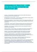 STANDARDS OF PRACTICE - CORE CHI HEALTHCARE INTERPRETER EXAM STUDY SET WITH COMPLETE SOLUTIONS