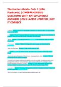 The Hunters Guide- Quiz 1 &lpar;NRA Flashcards&rpar; &vert; COMPREHENSIVE QUESTIONS WITH RATED CORRECT ANSWERS &vert; 2025 LATEST UPDATED &vert; GET IT CORRECT