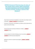 NR566-Advanced Pharmacology for Care of  the Family Exam Guide Latest 2025&sol;2026  Complete Questions and Correct Detailed  Answers Already Graded A&plus;&vert;Brand New  Version&excl;&excl;&excl; 