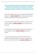 ASNT ULTRASONIC LEVEL I EXAM LATEST 2025&sol;2026  COMPLETE QUESTIONS and CORRECT DETAILED  ANSWERS ALREADY GRADED A&plus;&vert;ASSURED SUCCESS 