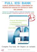 Clinical Manifestations and Assessment of Respiratory Disease 8th Edition Test Bank by Terry Des Jardins &vert; Latest Update 2026 &vert; Exam Prep