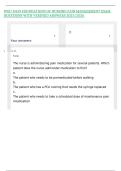 WGU D439 FOUNDATIONS OF NURSING PAIN MANAGEMENT EXAM QUESTIONS WITH VERIFIED ANSWERS 2025&sol;2026&comma;100&percnt;CORRECT