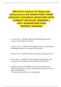 WGU D337 Internet Of Things And  Infrastructure OA EXAM STUDY GUIDE  2026&sol;2027 ACCURATE QUESTIONS WITH  CORRECT DETAILED ANSWERS &vert;&vert;  100&percnt; GUARANTEED PASS  <RECENT VERSION> 