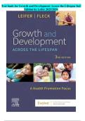 ECONOMICS 123 test bank Exam Q&As Growth and Development Across the Lifespan 2nd Edition Leifer 2022&sol;2023