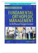 Test Bank - Fundamental Orthopedic Management for the Physical Therapist Assistant&comma; 4th Edition &lpar;Manske&comma; 2016&rpar;&comma; Chapter 1-29 &vert; All Chapters
