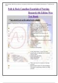 Polit & Beck Canadian Essentials of Nursing Research 4th Edition Woo Test Bank ISBN-10&colon;1496301463 ISBN-13&colon;9781975109691