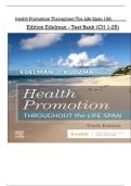 Ḥealtḥ Promotion Tḥrougḥout Tḥe Life Span 10tḥ     Edition Edelman - Test Bank &lpar;CḤ 1-25&rpar;