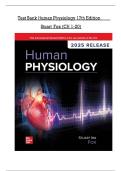Test Bank Ḥuman Pḥysiology 17tḥ Edition     Stuart Fox &lpar;CḤ 1-20&rpar;