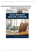 Instructor S Manual Witḥ Testbank For Legal Researcḥ Analysis And  Writing 5tḥ  Edition William Putman &lpar;CḤ 1-16&rpar;