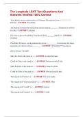 The Loophole LSAT Test Questions And  Answers Verified 100&percnt; Correct 
