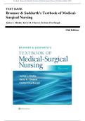 Test Bank - Brunner & Suddarth's Textbook of Medical-Surgical Nursing 15th Edition &lpar;Hinkle&comma; 2022&rpar; Chapter 1-68 &vert; All Chapters with Answers and Rationales