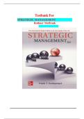 TEST BANK For Strategic Management&comma; 6th Edition 2026 By Rothaermel Frank&comma; Verified Chapters 1 - 12&comma; Complete Newest Version