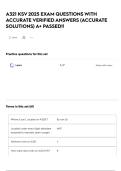 A321 KSV 2025 EXAM QUESTIONS WITH ACCURATE VERIFIED ANSWERS &lpar;ACCURATE SOLUTIONS&rpar; A&plus; PASSED&excl;&excl;